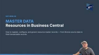 Resource Master Data in Microsoft Dynamics 365 Business Central | SOP-MDM-08