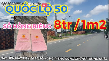 Đất nền 2 mặt tiền | Đất mặt tiền Quốc lộ 50 | Đất nền sổ hồng riêng giá rẻ