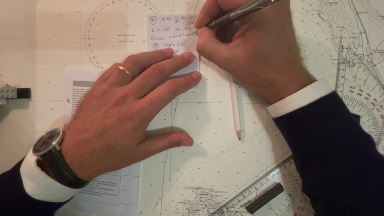 2024 tema esame patente nautica 31D 5.4.1-10 n°81 -  correnti - carteggio oltre 12 miglia carta 5D