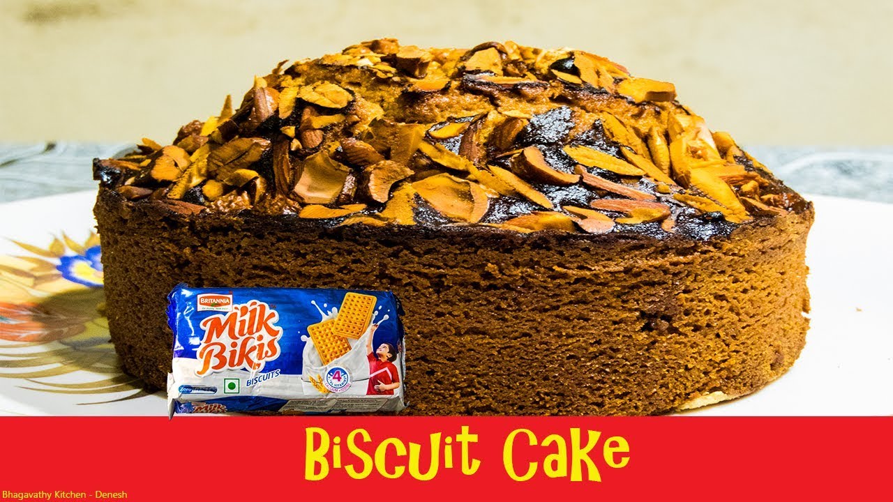 Milk Bikis Cake Eggless Biscuit Cake in Cooker Biscuit Cake Recipe
