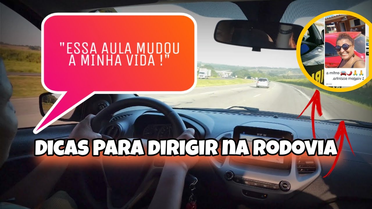 PERDEU O MEDO DE DIRIGIR NA RODOVIA E FOI DIRIGINDO SOZINHA APÓS A AULA 🥳