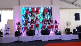 [16.04.2016] GALAXY GIRLS covers SNSD (Lion Heart+Intro+Genie) @ Telkomsel 4G LTE Semarang