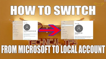 How to Switch from Microsoft Account to Local Account | Windows 10 Version 1903