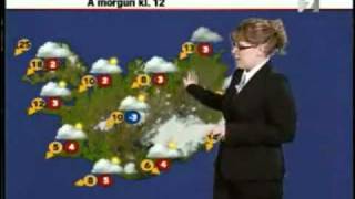 Stressed weather forecaster Iceland blooper