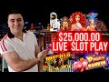 $25,000 Live Casino Play & JACKPOTS | High Limit Slot Machines !