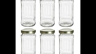 nakpunar 6 pcs 8 oz faceted glass jars for jam honey wedding favors shower favors baby foods