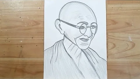 Mahatma Gandhi, drawing of mahatma gandhi ,How to draw Mahatma Gandhi step by step for beginners