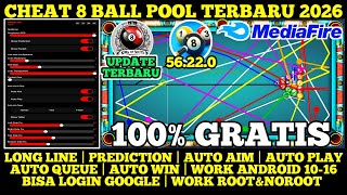 GRATIS‼️CHEAT 8 BALL POOL TERBARU 2026 AIMTOOL GARIS PANJANG AUTOPLAY 💯 CARA INSTAL MOD GLASS ENGINE