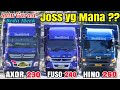 Full BiRU !! 3Truk Beda Merk Satu Garasi HINO 260, AXOR 2523,FUSO 240PS Sumber Ikhtiar di 3Tanjakan