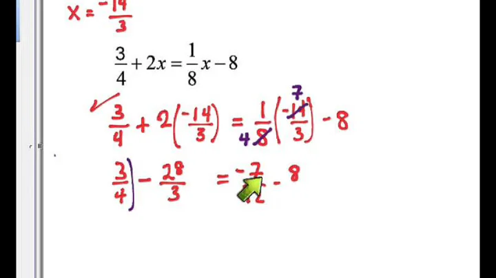 fraction busting with linear equations