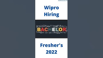 Wipro Hiring For Freshers #youtubeshorts #shorts