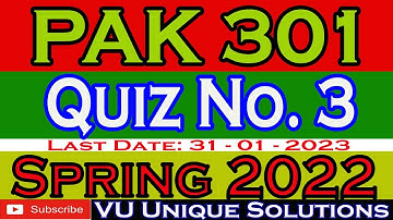 PAK301 Quiz 3 2023