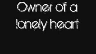 Video thumbnail of "Yes - Owner of a Lonely Heart ~ Lyrics"