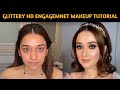 Glam glittery engagement makeup tutorial sakshi gupta makeup studio  academy