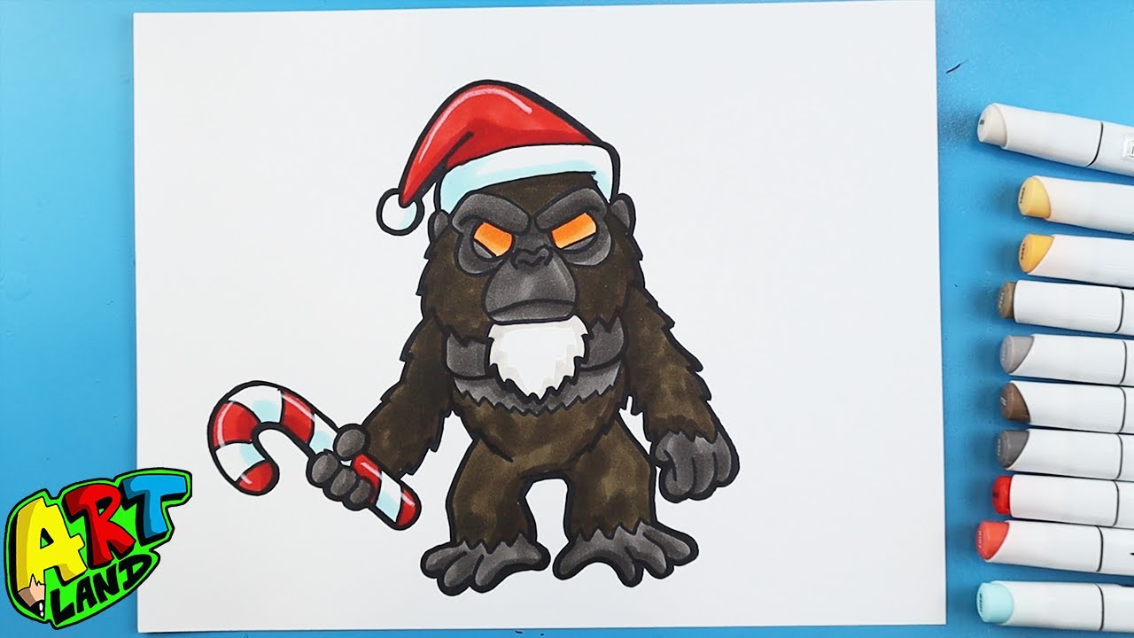 How to Draw CHRISTMAS KONG - YouTube