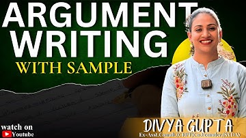 Argument writing with sample | Detailed Argument writing | CAPF with divya gupta #capf #education