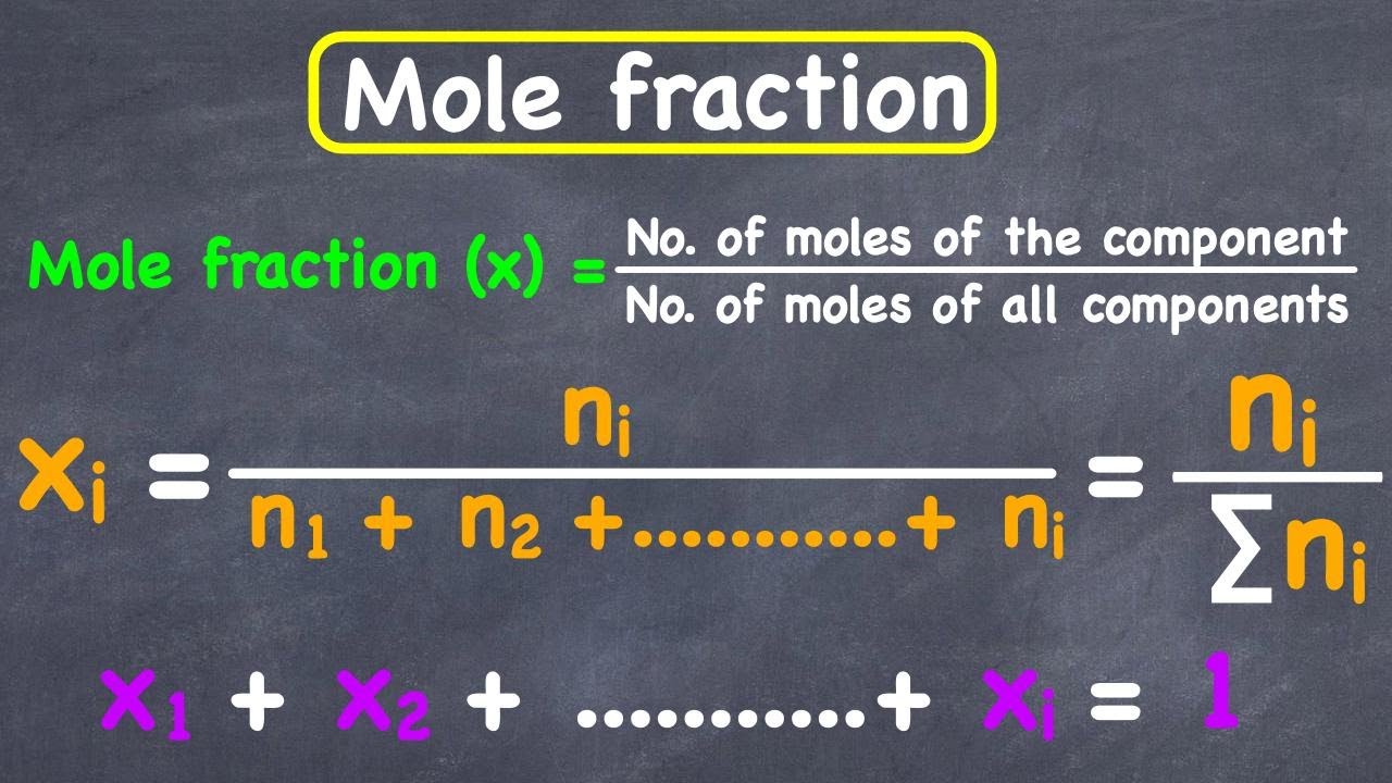 problem solving on mole fraction