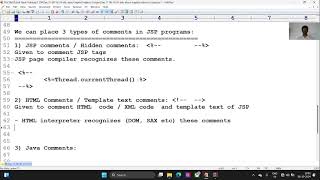 33 Three types of comments in JSP programs | JSP Web application Tutorial | 2024 10 08 09 57 13