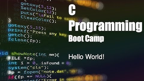 C Programming Boot Camp: [1.4] Hello World! | Creating and Compiling Your First C Program
