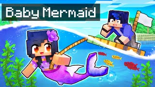 Playing as a SECRET Baby MERMAID In Minecraft!