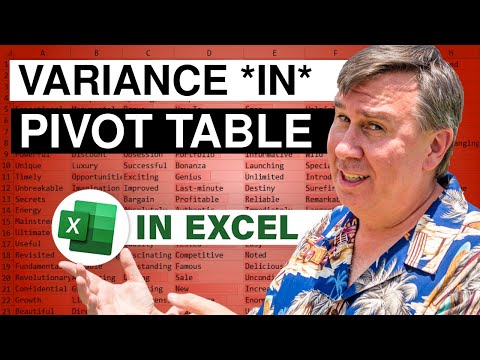 Excel Variance Inside The Pivot Table - Episode 2605 - MrExcel Video on YouTube