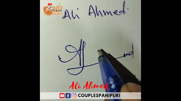 Beautiful Signature with Couples pani puri |  Ali Ahmed #signature #love #food #life