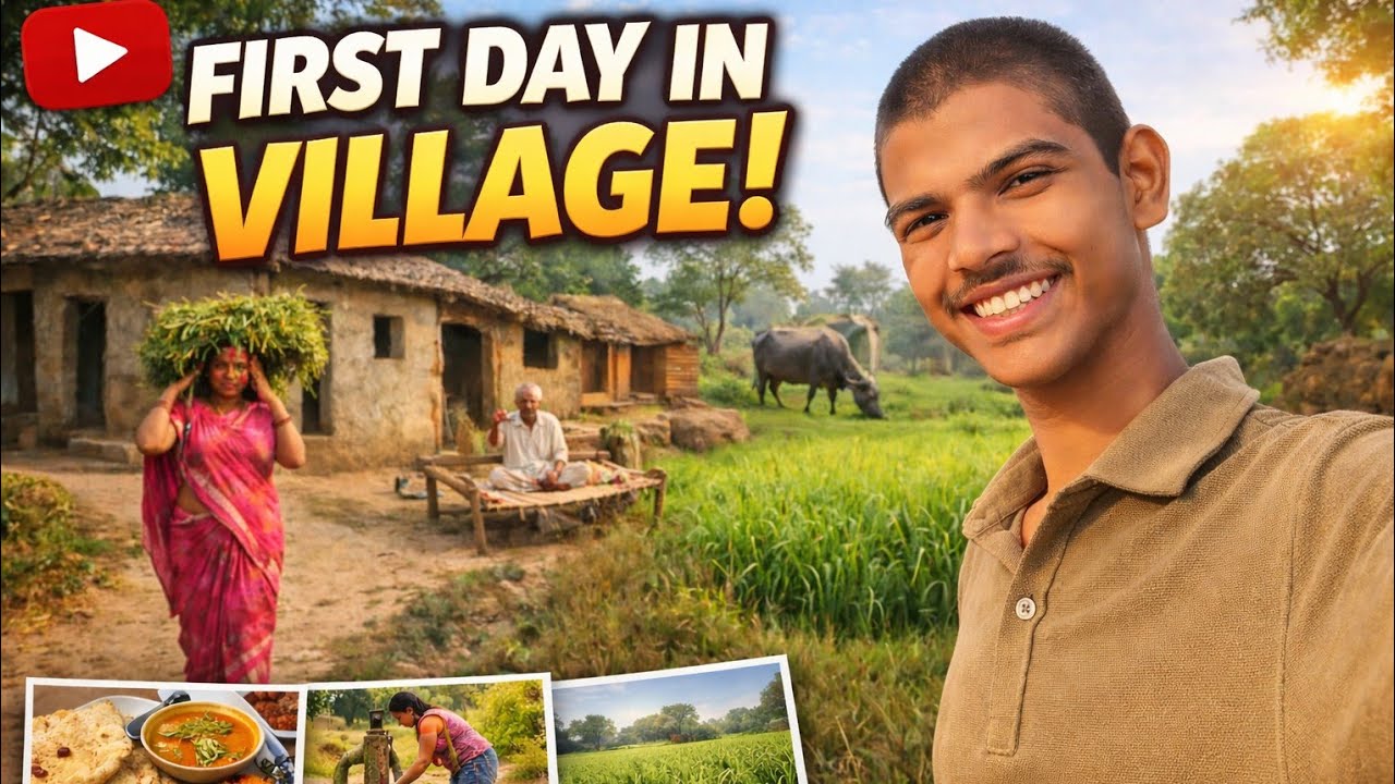 1st Day Village Vlog 🤗 ll Day In Village 