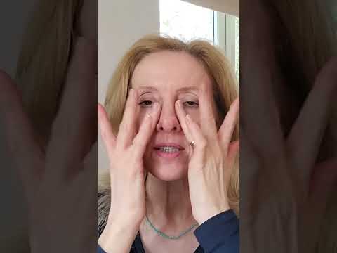 Face Yoga Puffy Eyes And Eyebags Lymphatic Drainage Massage Exercise #shorts #faceyoga #facemassage