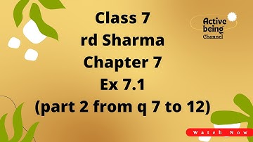 class 7 maths |ex 7.1 rd Sharma| ch 7 part 2 from q 7 to 12| class 7 th maths |algebric expressions