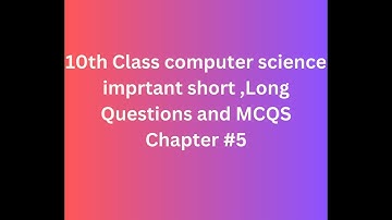 Class 11 Computer Science Chapter 5 Important Questions