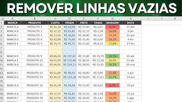 Como Remover Linhas Vazias da Tabela | Excluir Linhas em Branco da Planilha do Excel
