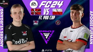 ANDERS VEJRGANG VS APOGEE FURMAN | EA FC 24 - FC PRO CUP - FULL MATCH - PRO VS PRO