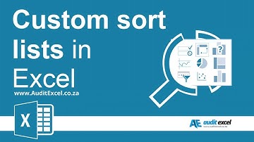 Create a custom sort list in Excel