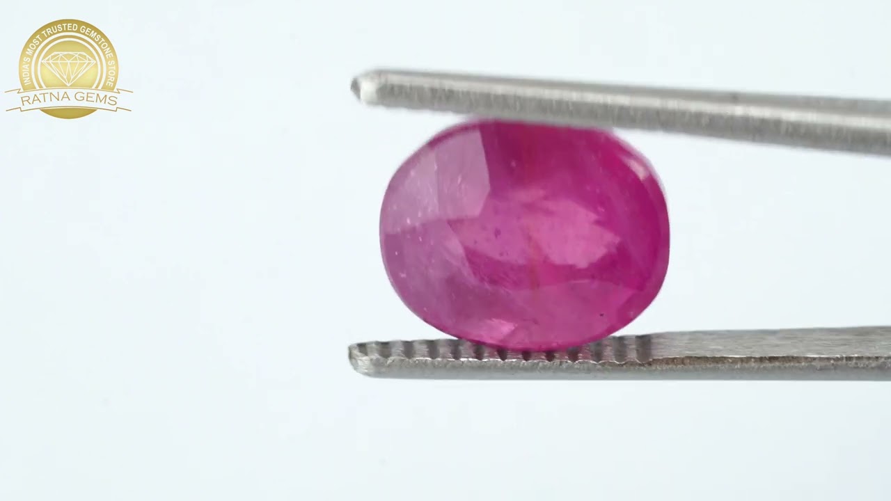Manik Stone 5.24 Ratti - 4.77 Carat Ruby Stone - Bangkok 5 Product video for Manik Stone 5.24 Ratti - 4.77 Carat Ruby Stone - Bangkok
