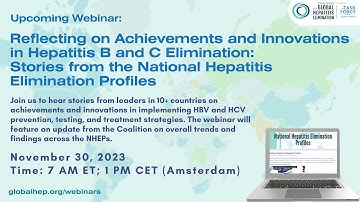 Full Recording | Reflecting on Achievements & Innovations in HBV/HCV Elimination: NHEP Stories
