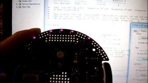 3pi robot flashing red and green LEDs