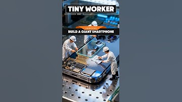 Tiny Workers Build a Giant Smartphone. #shorts #ai #fyp #viral #ViralShorts #asmr