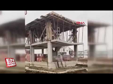 Sakarya'da, Villa inşaatı betonu dökülürken bina çöktü