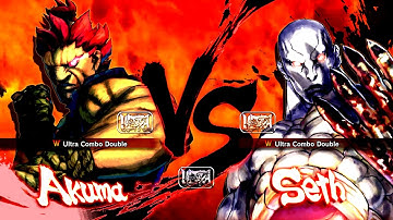 Akuma vs Seth (Hardest AI CPU) - Ultra Street Fighter 4