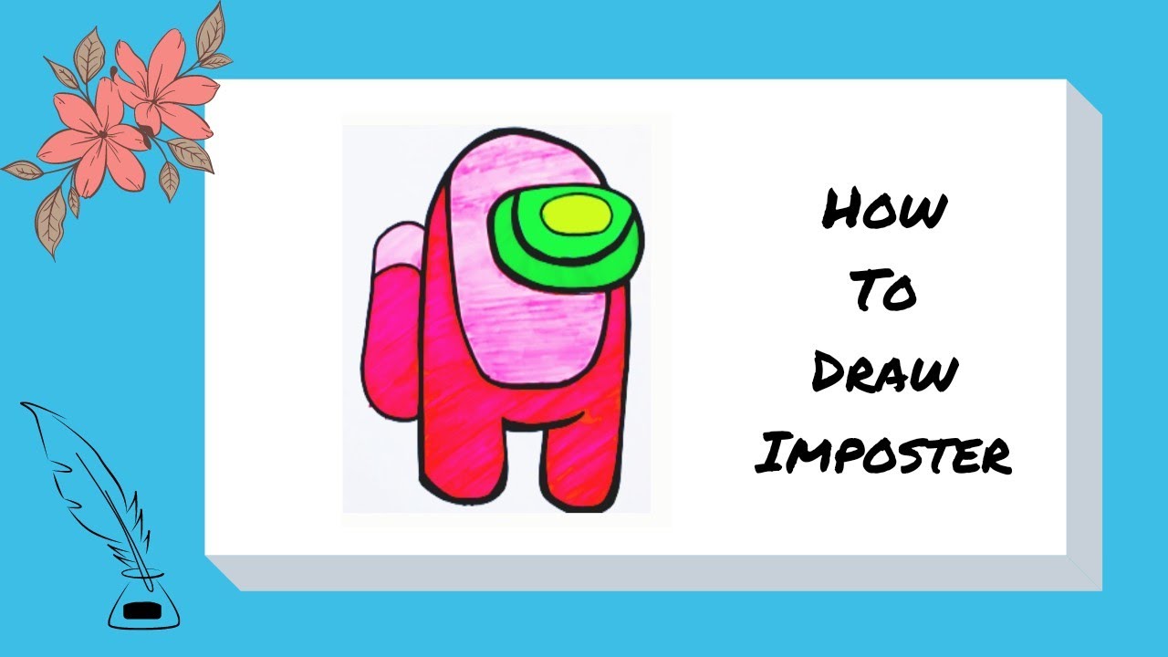 How to draw imposter | among us easy drawing | step by step among us ...