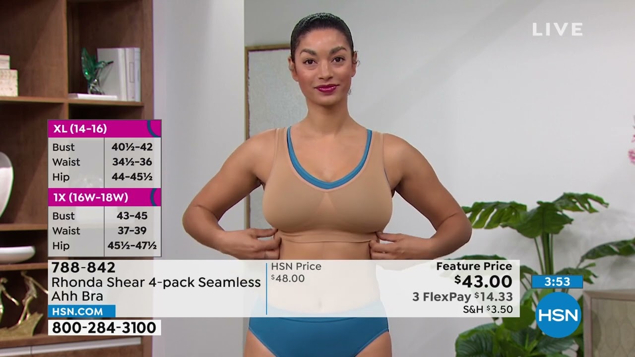 Rhonda Shear 4pack Seamless Ahh Bra 