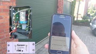 Open a door with Google Assistant (Home), using a $4 Sonoff Basic WiFi Switch