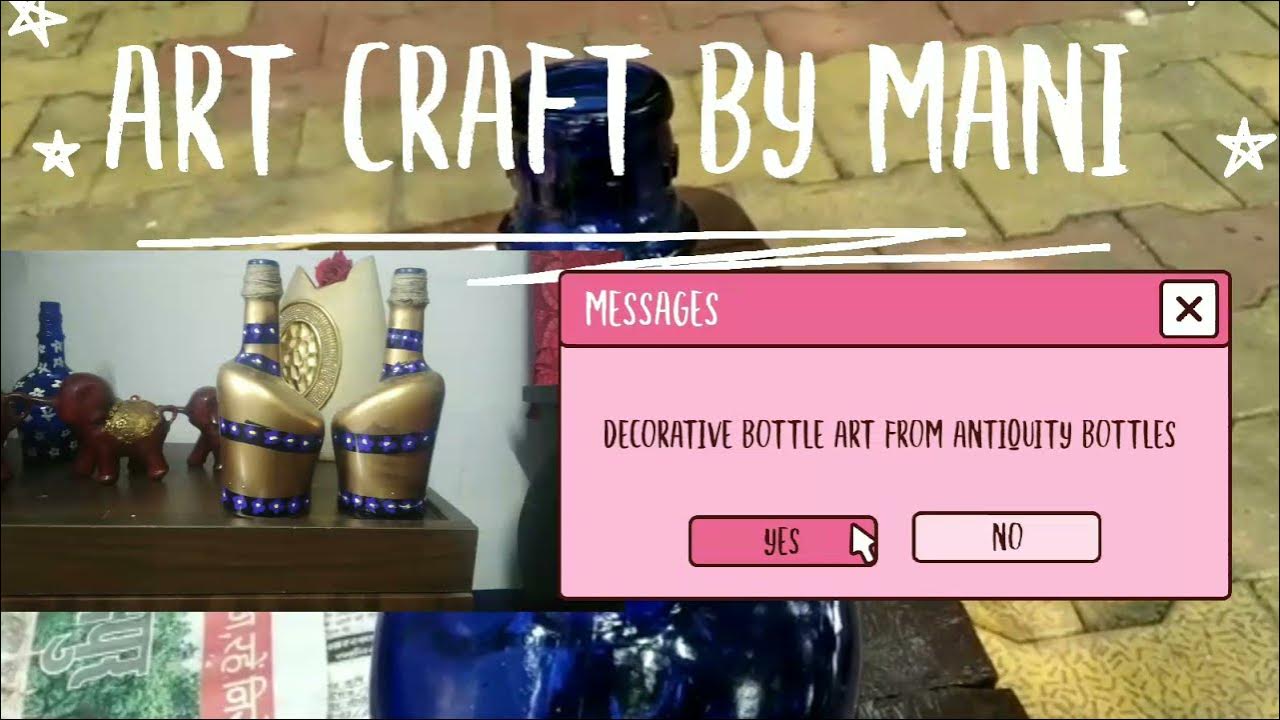 Easy and quick decorative bottle art craft from antiquity bottles YouTube
