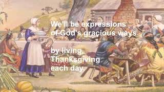 Living Thanksgiving with lyrics by Fred Bogert