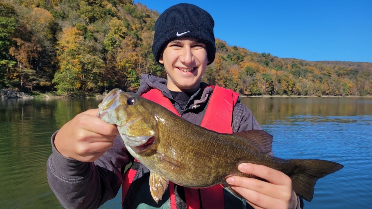 My Son's PB Smallmouth…and My GIANT PB Rock Bass! | Maryland Fall Bass Fishing