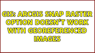 GIS: ArcGIS Snap raster option doesn