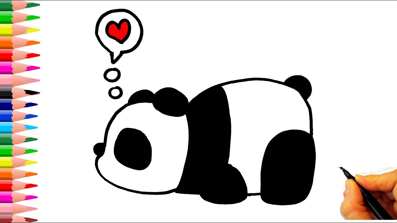 Uyuyan Sevimli Panda Nasıl Çizilir? - How To Draw a Cute Panda - YouTube