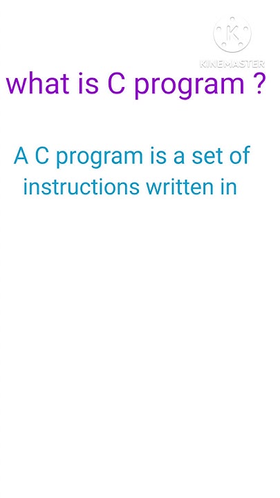 What is C program? Definition of c program|| computer ki duniya - YouTube