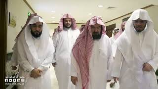 الرئيس العام يهنئ فضيلة الدكتور الدوسري بمناسبة صدور الامر السامي بتعينه خطيباً بالمسجد الحرام