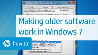Making Older Software Work in Windows 7 | HP Computers | HP screenshot 2